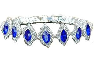 Clataly Bridal Wedding Necklace Earrings Set Silver Crystal Rhinestones Bridal Jewelry Accessories for Women and Girls