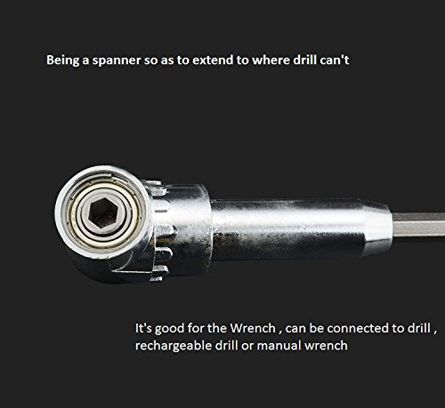 Audel 105 °Winkelschrauber Vorsatz Adapter mit 1/4-Zoll Schnellwechsel- und magnetischen Bit Halter, Winkelschraubendreher Winkelgetriebe Winkelgetriebevor - 6
