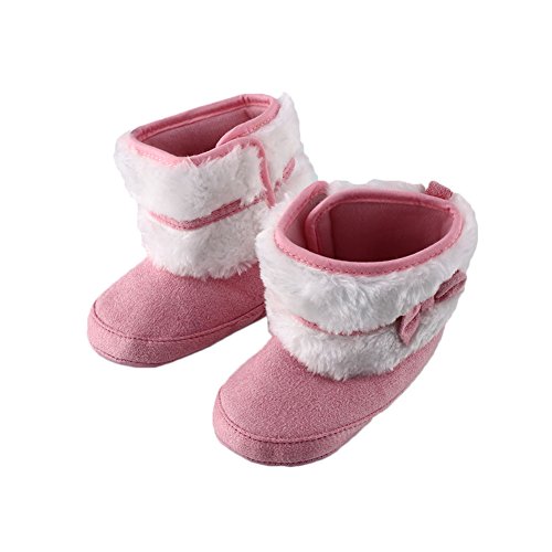 Itaar Baby Toddler Newborn Infant Bowknot Antiskid Warm Magic Tape Suede Prewalker Cute Lovely Soft Crib Shoes Boots