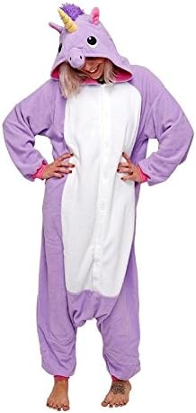 KEYSHINE Unisex Winter Warm Flannel Cartoon Animal Sleepwear Unicorn Panda Giraffe Onesies Kigurumi Adult Carnival Halloween Cosplay Costome Fancy Nightwear Loungewear Sleepsuit