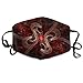 Price comparison product image Monicago Unisex Unique Mouth Mask, Face Mask, Abstraction Bloom Red White Fractal Polyester Anti-dust Masks - Fashion Washed Reusable Face Mask for Outdoor Cycling