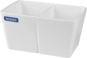 MEEDEN Pinselbecher Wasser Becher Malen, Pinselreiniger, Pinselhalter, Pinselwascher, Keramik Doppelbecher für Malerei, Künstler, Porzellan Aquarell Malschale für Aquarell Gouache Malerei