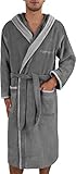 saunamantel herren reißverschluss Perfekte Geschenkidee, der Bademantel wird zusätzlich in einem schönen Geschenkkarton geliefert.