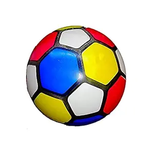 eSwaraa Inflatable Rubber Beach Ball / Football for Kids with Pin (Small Size , Multicolor)