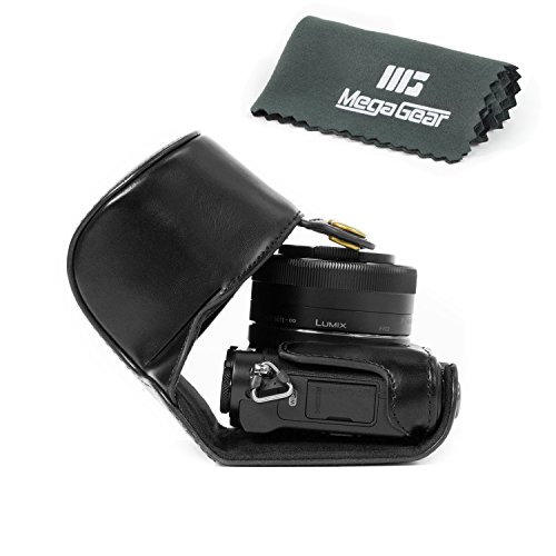 MegaGear Leder Kamera, Tasche für Panasonic LUMIX DMC-GM1 mit 12-32mm Objektiv Digital Kamera ( Schwarz ) MegaGear Leder Kamera, Tasche für Panasonic LUMIX DMC-GM1 mit 12-32mm Objektiv Digital Kamera ( Schwarz )