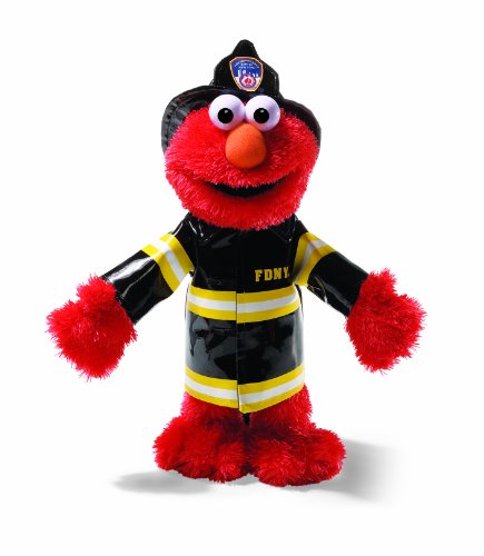 GUND Sesame Street Elmo NYC Firefighter Soft Toy 35.5cm