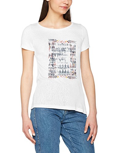 Only Onlpiper S/s Unplugged/Life Top Box ESS Camiseta, Blanco (Cloud Dancer Print:Life), 38 (Talla del Fabricante: Medium) para Mujer