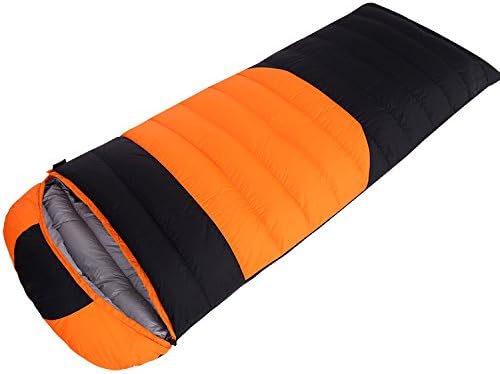 Mayihang Sleeping Bag Envelope Sleeping Bag For Adult Sleeping Bag Warm Envelope Camping,Black Orange Splicing,225*80