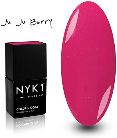 NYK1NAILAC - JU JU BERRY - Professional Shellac Gel Nail Polish - UV and LED Drying - Quick Soak Off Gel Polish 10ml - Over 100 Shellac Colours to Choose From!