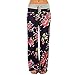 Produktbild HWTOP Hosen Haremshose Bequeme Stretch Pumphose Loungehose mit Blumendruck für Damen Yogahosen mit Kordelzug Palazzo mit Weitem Bein Baggy Hose, Brown