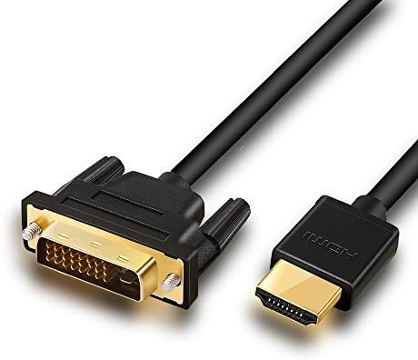 FIRSTEC HDMI to DVI Cable Bi-Directional DVI-D 24+1 Male to HDMI Male High Speed Adapter Cable for Raspberry Pi, Roku, Xbox One, Laptop, Graphics Card 5M / 15FT
