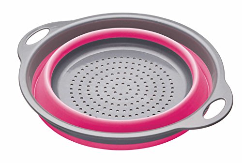 Colourworks Faltbarer Seiher, 2,8 Liter, 24 cm – Rosa - 2