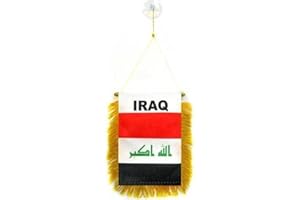 AZ FLAG - Wimpel Irak - 15x10 cm - Irakische Mini Flagge 10 x 15 Cm - Auto Pennant Spezielle Auto