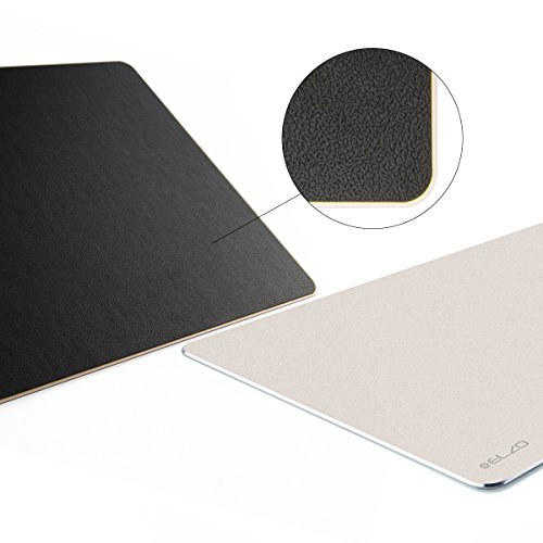 Elzo Gaming Aluminium Mauspad Aluminium-Mausunterlage Gaming Mouse Mat Mausmatte mit Anti-Skid Lederbasis 25 x 20 x 0.3cm (L, Golden) - 4