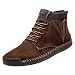 Produktbild R-Cors Schnürboots Herren Boots Worker Boots Herren Stiefel Leder Arbeitsschuhe Outdoor Klassische Kurzschaft Stiefel rutschfest Freizeit Boots