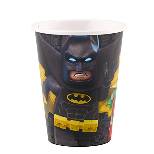 8 Becher * LEGO BATMAN * von DC Comics für Kindergeburtstag oder Motto-Party // Party Partybecher Cups Motto Superheld Kinofilm Film