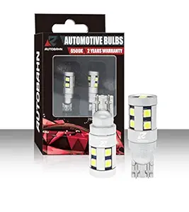 AUTOBAHN Retrofit T10 500LM 12 SMD 3030 6500K 12V, 2.5W, LED Bulb (White) - 2 Bulbs