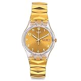 Swatch Damen Digital Quarz Uhr mit Edelstahl Armband GE708B