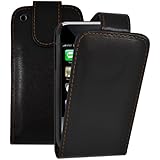 Black Flip Leather Case Pouch For iPhone 3Gs