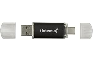 ‎INTENSO Intenso Twist Line 128 GB, Dual USB-Stick 3.2 Gen 1x1, USB-C und USB-A, 70MB/s, Anthrazit