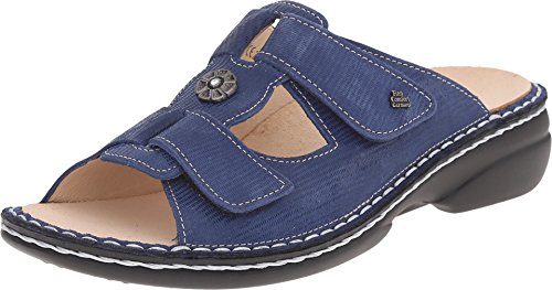 Preisvergleich Produktbild Finn Comfort Pattaya - Damenschuhe Pantolette / Zehentrenner, Blau, Leder (Valencia)