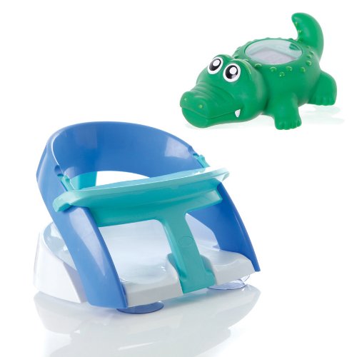 Dreambaby Premium Bath Seat with Room/ Bath Croc Digital Thermometer (Blue)