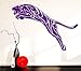 Produktbild guijiumai Vinyl Applique Wandaufkleber Schwarz Leopard Predator Animal Tribe, Mode Tier Wandtattoo, Home Wohnzimmer Dekoration D 5 121x85 cm