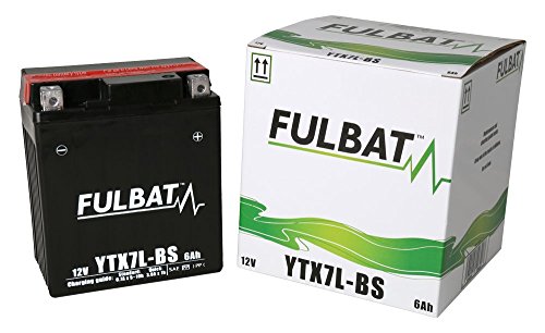 Fulbat Batería Agm Ytx7L-Bs 12V 6Ah 85A Largo: 113 X Ancho: 70 X Alto 130 (Mm) 