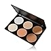 SONGQEE(TM) Cosmetics Professional 6 Colors Contour Face Power Foundation Makeup Palette #01+Free Brush (Bamboo Flat Brush)
