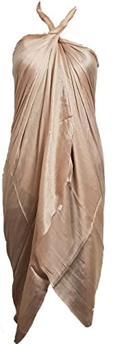 GLOW IN SUN LARGE Sarong Beach Pareo Dress Wrap Swimwear Cover Up 180 X 100 (Beige)
