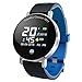 Produktbild AZZ IP68 Farbbildschirm Bluetooth Smart Armband, Aktivität Tracker Uhr, Smart Fitness Band Schritt Kalorienzähler Farbe Touchscreen Pedometer (Farbe : Blau)