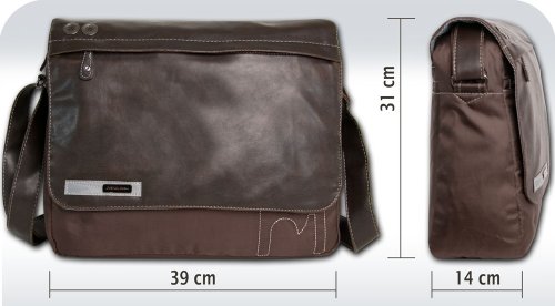 DANIEL RAY Umhängetasche BOUND Schultertasche Laptop Tasche Braun - 5