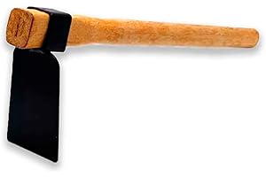 ACAN Tradineur - Azada con Mango de Madera - Fabricado en Acero Inoxidable - Diseño ergonomico - Herramienta Manual - 36 x 12,5 x 6 cm