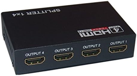 Full HD HDMI Splitter 1X4 4 Port Hub Repeater Amplifier For PC TV BOX PS4 Xbox One DVD 3D 1080p 1 In 4 Out