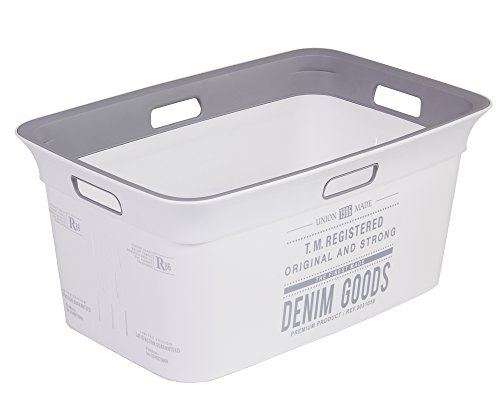 Wäschetruhe Wäschekorb Wäschepuff mit Belüftung Moda Denim 45 Liter mit 4 Griffen Wäschesammler - 3