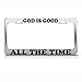 Produktbild Metall-Kennzeichenrahmen GOD is Good All The Time für Herren, Damen, strapazierfähig, verchromt