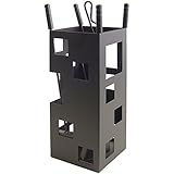 Imex El Zorro 10004 - Juego para chimenea, cuadrado (50 x 20 x 20 cm) útiles color negro