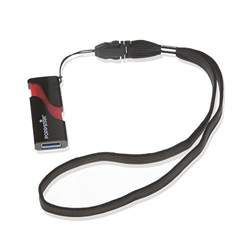 Poppstar - 1x Cinghia Cordino a Mano per Dispositivi Mobili (fotocamera digitale, smartphone, chiavetta USB, lettore MP3 e molto altro ancora), colore nero