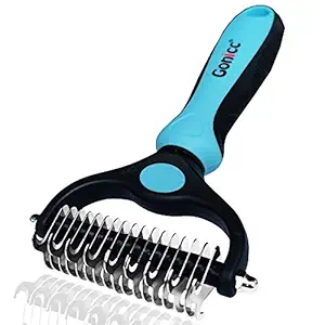 Gonicc Professional Dematting Comb with 2 Sided For Dogs and Cats, Dematting Undercoat Rake Comb for Dogs and Cats.