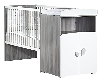 BABY PRICE New Leaf Lit Bébé Combiné Évolutif 120 x 60 cm en 90 x 190 cm