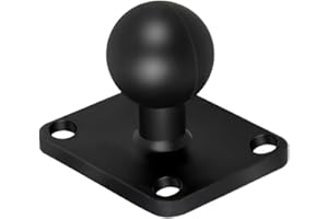 ELITECRAN 1 Inch Ball Head Adapter, Mount Base With 4 Mounting Holes, RAM Mount Square Base, 360 Degree Connector for Bicycle/Motorcycle/GPS