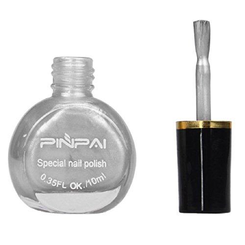 FEITONG Nail Art Template Stamp Stamping Painting Varnish Polish Manicure Design (Sliver)