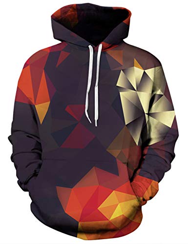 Goodstoworld 3D Pattern Hoodie Sudadera 3D Hombres Mujer Colorido Gráfico Impresion Sudaderas con Drawstring Capucha Divertido