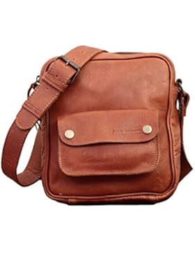 LE SAINT MARC Braun Schultertasche Umhängetasche Musette-Beutel Vintage-leder PAUL MARIUS