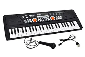 SV ONLINE Big FUNE Electronic Piano with USB, mp3 Play, led Display & Microphone Toy for Kids- Multi Color