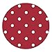 Produktbild DecoHomeTextil Wachstuch LFGB Punkte Tischdecke Rund Oval Größe & Farbe Wählbar Punkte Rot Rund 130 cm abwaschbar