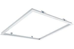 LEDKIA LIGHTING - Cadre Encastré pour Panneaux LED 60x60 cm | Aluminium Robuste | Finition Blanche Durable | Installation Intérieure IP20, Blanc, Aluminium