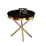 Con una estructura metálica impermeable para la limpieza diaria, la mesa de la bandeja es ideal para bebidas, bocadillos, libros y otros artículos.