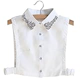 Amatt Detachable Shirt Collar Vintage Elegant Girls’s Women's Fake False Collar Cuff Choker Half Shirt Blouse