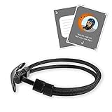 Seguro: para asegurar la pulsera enroscable para hombre de forma segura, el ancla debe pasar por la correa.